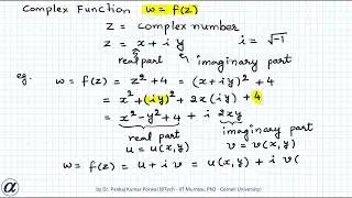 Complex Function Mapping Theory and Examples (GATE ) For the function of a complex variable w = ln z