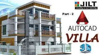Create 3D Double Storied VILLA using Autocad in Easy steps part-2