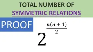 Number of Symmetric Relations on a Set Proof