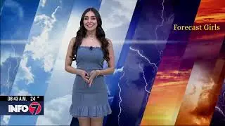 Karen Garcia - en vestido celeste ajustado