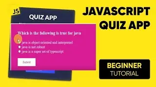 Build JavaScript Project For Beginners | Quiz App