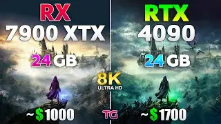 RTX 4090 vs RX 7900 XTX - Test in 8K