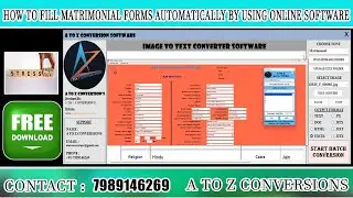 How To Fill Matrimonial Forms Automatically By Using online Software