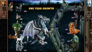 Heroes 3 COMBAT One year growth Crypt was attacked by Rampart