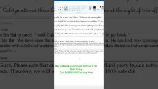 Rtx Notepad, Notepad Plus, Pixcel Notepad, Startxt, .wrt .nts .rtx conversion software Data Entry