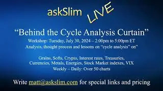 Attend this amazing workshop - Behind the Cycle Analysis Curtain
