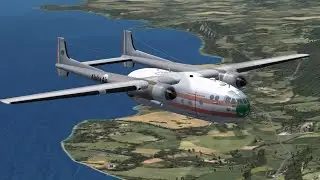 Landing the Nord Noratlas 25 01 at Kristiansand Airport in FSX