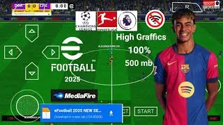 EFOOTBALL PES 2025 PPSSPP Full Update Transfers & Kits 2024/25 Real Faces Camara PS5 English Version