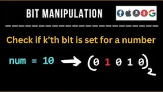 Check if k’th bit is set for a number | Bit manipulation