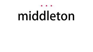 How to pronounce middleton - Vocab Today