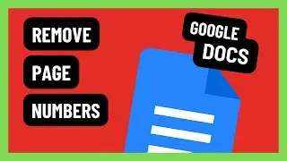 How to Remove Page Numbers in Google Docs