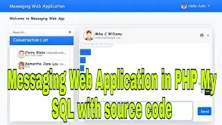 Messaging Web Application in PHP My SQL with source code
