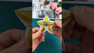 Create a 3D Five-Pointed Star from Cigarette Box Tinfoil  #handmadediy #craftbox