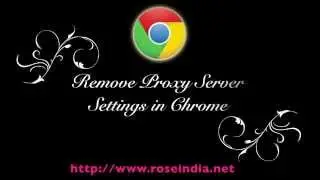 How to remove proxy setting in Chrome?