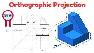 Orthographic Projections in Engineering Drawing - Problem 4