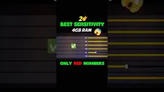 4gb Ram FF Sensitivity ⚙️ 2024 | Best Sensitivity For Free Fire 4gb ram | 4gb Ram Free Fire Setting