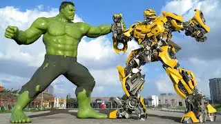 Transformers: The Last Knight - Bumblebee vs Hulk Full Fight | Paramount Pictures [HD] #3