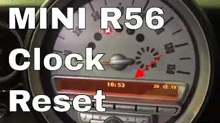 Mini Cooper S R56 R57 Clock Reset. Set the clock time. Change the clock. Set the clock