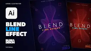 Blend Line Effect Poster Tutorial in Adobe Illustrator