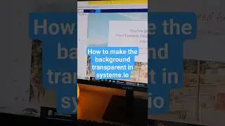 How to make background see through in Systeme.io #landingpage #systemeio