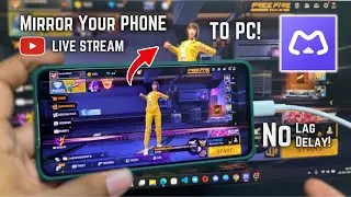 Best Screen Mirroring Software For Live Stream FREE FIRE On PC with OBS using AnyMiro