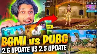 BGMI VS PUBG MOBILE || 2.6 UPDATE VS 2.5 UPDATE || PUBG VS BGMI : BGMI A1 ROYAL PASS