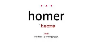 How to pronounce homer - Vocab Today