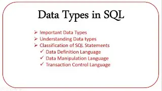 Data Types in DBMS | SQL - SQL For Beginners | Python Guru