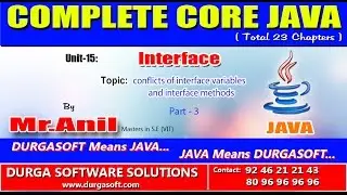 Core Java ||  Interface || conflicts of interface variables and interface methods Part  - 3