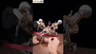 Admire the art of assembling a V2 engine model | Stirlingkit