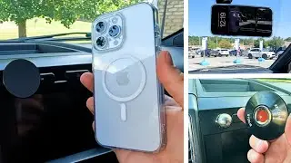 My iPhone 15 Pro Max Car Mount - Steelie Orbiter Plus