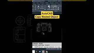 AutoCAD Copy Nested Object NCOPY Command #shorts #civilcad #autocad #cadcareer