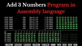 8086 Program to ADD 3 numbers | Assembly Language Program | Addition |