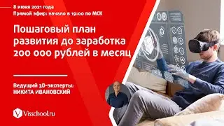 Пошаговый план развития в 3D до заработка 200 тыс. руб в месяц