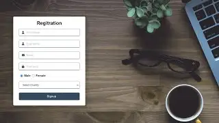 Registration Form with Background image using Html and CSS