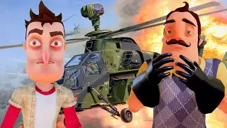 ШОУ ХРИПЛЫХ!БОСС ВЕРТОЛЁТ ВЕРНУЛСЯ!ПРИВЕТ СОСЕД В ГАРРИС МОДЕ!HELLO NEIGHBOR GARRYS MOD!ПРИКОЛЫ!FUN