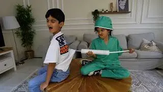 الدكتورة سارة تعالج عبودي وتعطيه إبره كبيره !!!