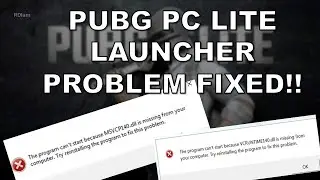 MSVCP140.dll Missing | VCRUNTIME140.dll Missing | PUBG PC Lite Launcher Problem Solved | RDIAm