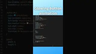 Glowing button animation using HTML and CSS #shorts #html #css