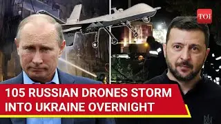Russia's Drone Swarm Puts Kyiv On High Alert; 100+ Iranian Shaheds Slam Into 15 Ukrainian Regions