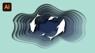 How to Make a Simple Paper Cutout Illustration in Adobe Illustrator| Design with Muskan
