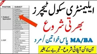 EST Primary Teachers Jobs 2022 || Government Primary Schools Teachers Jobs 2022