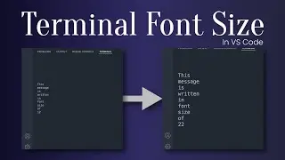 How To Change The Font Size Of Terminal in VS Code