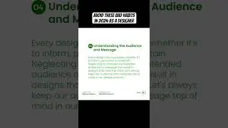Bad habits to avoid as a Designer in 2024. #graphicdesign  #shorts #tutorial #design