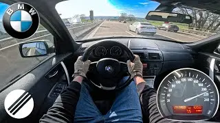 BMW X3 E83 2.0d Top Speed Drive on German Autobahn 🏎