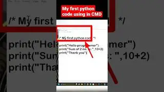 My first python code using in CMD 