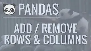 Python Pandas Tutorial (Part 6): Add/Remove Rows and Columns From DataFrames