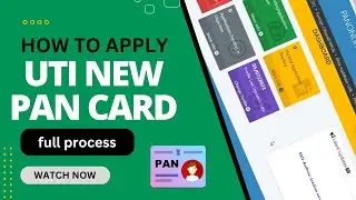 UTI Pan Card Online Apply || UTI se new pan card kaise banaye || uti pan apply new process