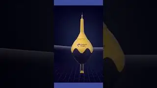 Innovative Wave Energy Converter Huge Yellow Buoy Generating Electricity