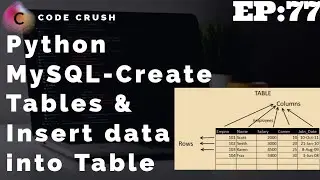 Python Database Connectivity MySQL | How To Create Table using Python | Inserting Data Into Table